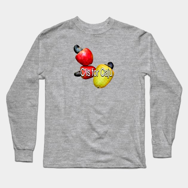 C is for Caju (Cashew) Long Sleeve T-Shirt by Tony Cisse Art Originals